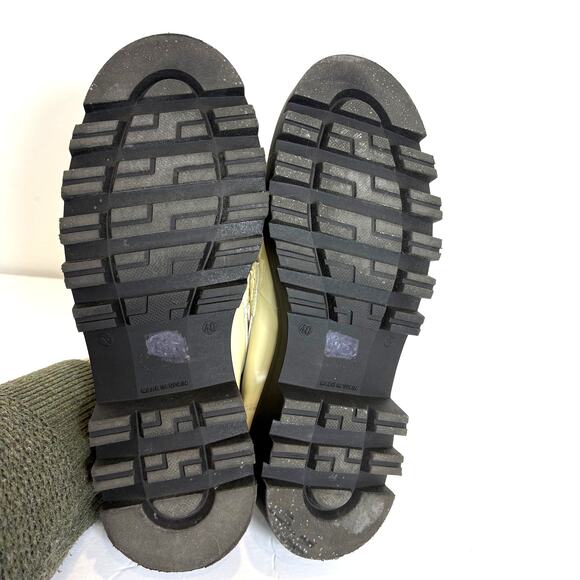 Maeve by Anthropologie -Chunky Patent Leather Loafer shoes- Cream-Size 9-9.5 - Picture 9 of 9